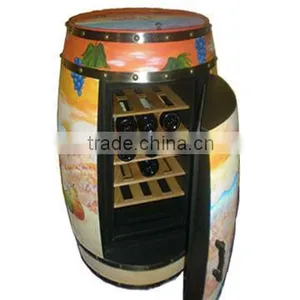 Wood Wine Barrel Refrigerator Furniture, Electric Barrel Cooler, Wine Barrel With Cooling thumbnail-4