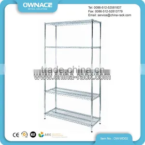 Adjustable Layers Chrome Carbon Steel Wire Mesh Shelving thumbnail-3