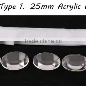25mm 34mm 37mm Diameter Acrylic Biconvex Lens With 45mm Focal Length Exact for Google Cardboard 3D VR Glasses thumbnail-2