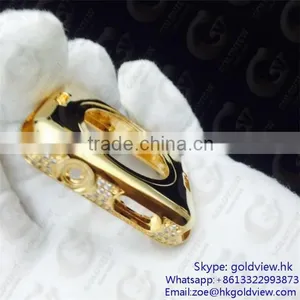 2015 New Arrival for Apple Watch Gold Housing Case Cover, Gold Diamond Case Housing for Apple Watch thumbnail-3