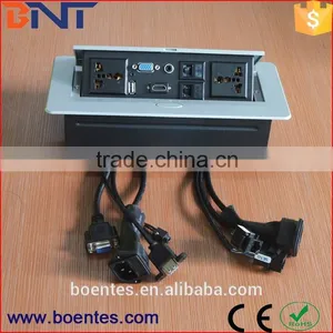 Table Desktop Pop Up Power Socket Box With Connector for Conference Power Solutions thumbnail-1