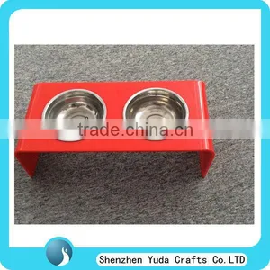 Acrylic Pet Double Bowls Plastic Pet Bowl for Cat thumbnail-1