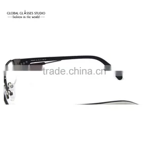 Designer Inspired Half Rim Fashion Grey & White Men Metal Cool Eyewear Optical Frames Glasses HD640 thumbnail-6