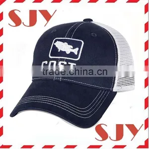 Low Profile 6 Panel Custom Embroidery Fishing Mesh Hat thumbnail-3