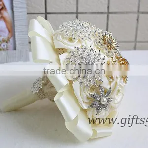 High Quality Luxurious Artificial Brooch Rhinestone Bouquets thumbnail-3