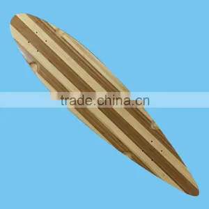 Custom Natural Wood Longboard Kicktail Cruiser Skate Board thumbnail-1