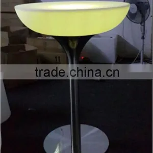 High Top Stainless Steel Base Glowing Led Party Table/household Decorative Table/Led Coffee Table thumbnail-5