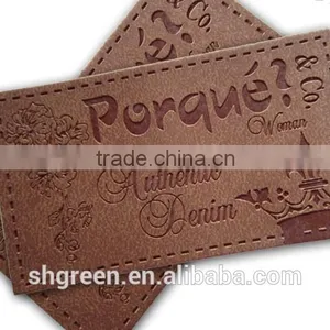 Dark Brown Irregular False Leather Label for Pants thumbnail-5