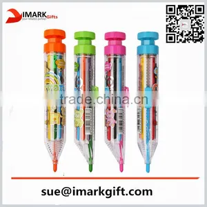 New Design Multi-color Watercolor Pens Highlighter Pen With Cartoon Printed Body thumbnail-1