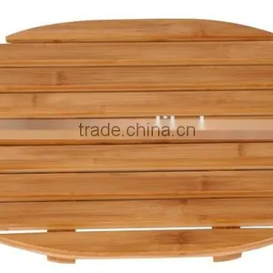 Popular Oval Anti Slip Bamboo Shower Bath Mat for Home or Hotel thumbnail-1