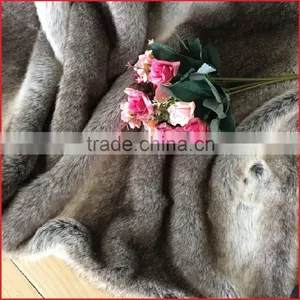 Wild Mannered Gray Fox Faux Fur Throw Blanket thumbnail-4