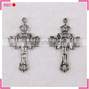 Cross Pendants for Jewelry Making, Jesus With Cross Religious Pendants thumbnail-2