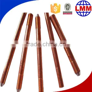 High Voltage Solid Copper Bonded Steel Chemical Earthing Electrode in China thumbnail-2