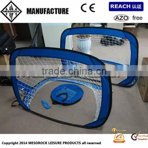 KIDS POP UP FOOTBALL SOCCER GOAL SET OF 2 SOCCER OUTDOOR FUN C/W CARRY BAG thumbnail-1