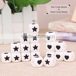 Latest Design Beads Necklace Star Silicone Bead Heart Shape Bead Baby Teething thumbnail-1