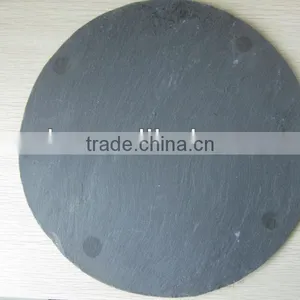 JiuJiang Quarry Round Black Natural Slate Stone Coaster thumbnail-1