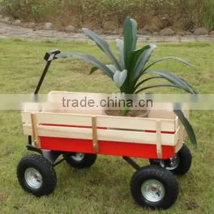 Children Wooden Hand Pull Cart thumbnail-1