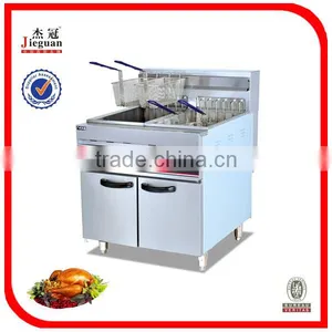 Freestanding Stainless Steel Electric Fryer 2-tank & 4-basket 28L DF-26-2(0086-13632272289) thumbnail-1
