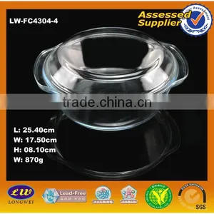 0.5L High Borosilicate Heat Resistant Pyrex Casserole & Glass Cooking Pot thumbnail-1