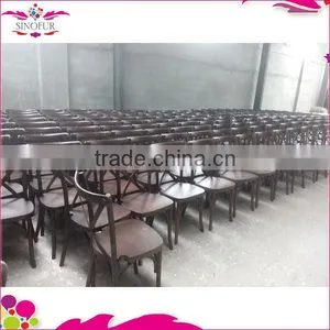 2015 Hot Sale Factory Stackable Wooden Cross Back Chair thumbnail-2