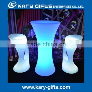 Color Changing High Event Tall LED Cocktail Table thumbnail-1