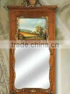 Wooden Classical Hand Carved Wall Mirror, MOQ:1PCS(B70122) thumbnail-1