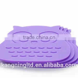 Owl Shaped Silicone Waterproof Heat Resistant Table Mat&silicone Baking Mat*silicone Coaster&silicone Placemat thumbnail-5
