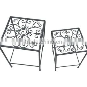 2Sets Decorative Metal Plant Stand Planter Holder Multi Planter Flower Pot Racks thumbnail-2