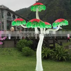 Home Garden Decorative 350cm Height Outdoor Artificial Green Flashing LED Solar Lighted up Mashroom Trees EDS06 1429 thumbnail-5