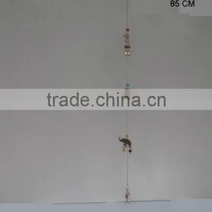 Brass Polished Wind Chimes With Elephant Theme thumbnail-1