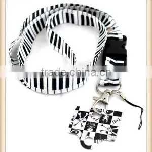Piano Pattern Lanyards, ID Card Holder, Key Neck Strap Lanyard, Phone Neck Strap thumbnail-1