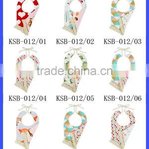 Infant And Toddler Cheap Printing Bandana Two Sides Tassel Bibs For Baby thumbnail-6