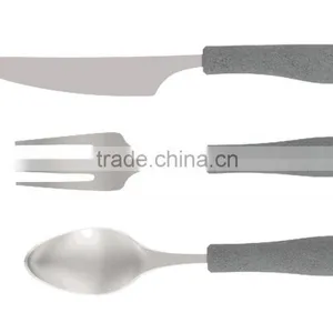 Kitchen Accessories Set of 3 Tableware Cutlery Knife Fork Spoon With Concrete Handle thumbnail-1