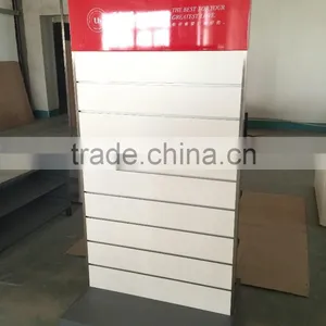 Customized MDF Slatwall Display Stand, Retail Store Slatwall Display Fixture With High Quality thumbnail-4