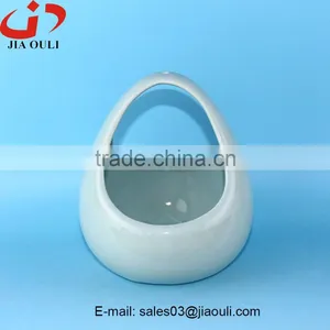 New Design EASTER Decoration Colorful Ceramic Egg Shape Basket thumbnail-2