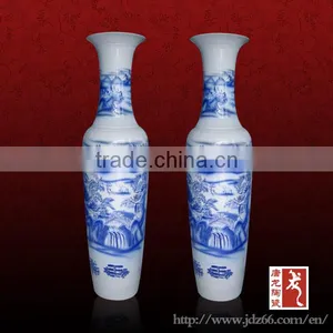 Hand Painted Chinese Antique Tall Porcelain Decoration Flower Vases thumbnail-3