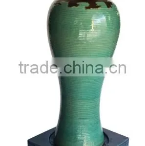 Green Glaze Ceramic Vases Water Fountain Chinese Decorative Modern Vase Centerpieces thumbnail-1