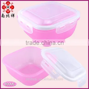 800ML Food Grade Good Seal Square Shape Plastic Food Container thumbnail-1