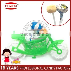 Cheap Plastic Toy Manufacturer Lollipop Motorcycle Candy Toy thumbnail-1