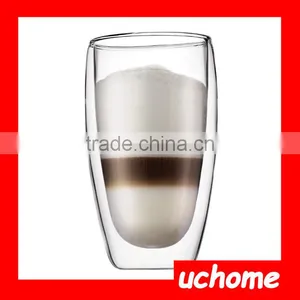 UCHOME Heat Resistant Double Wall Insulated Glass Coffe Cup For Home thumbnail-1