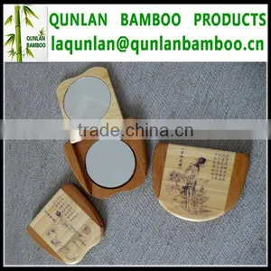Chinese Style Bamboo Compact Mirror thumbnail-1