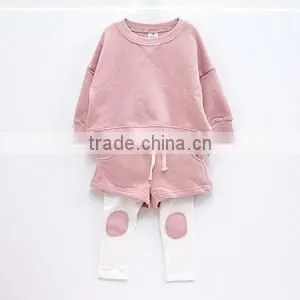 Baby Girls' Pink Cotton Fleece Suit thumbnail-1