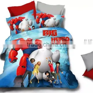 Classic Designer European Colorful Pigment Printed 4 Pcs Comforter Bed Cover Bedding Set thumbnail-1