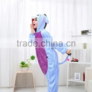 Flannel Cartoon Adult Animal Jumpsuit Animal Pajamas Jumpsuit Donkey Design thumbnail-4