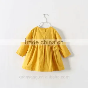 New Design Children Clothing Long Sleeve 100% Cotton Fancy Clothes Wholesale New Model Girl Dress thumbnail-3