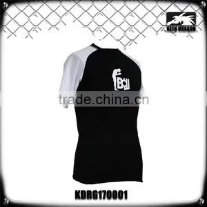 White Custom Lycra Rash Guards for Running With Private Label Logo Print thumbnail-4