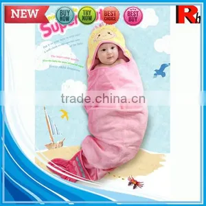 Embroidered Velour Wholesale Customized Hooded Towel 100% Cotton Embroider Hooded Towel for Baby With Your Design thumbnail-1