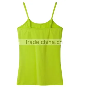 High Quality Various Color Cotton/spandex Spaghetti Strap Women White Tank Top thumbnail-4