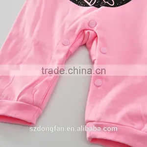 100% Cotton Long Sleeeve Baby Girl Clothes Romper Boutique Girl Clothing for Wholesale thumbnail-3