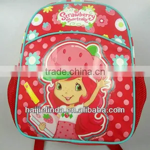 2014 Primary School Bag Cute Girl's Strawberry Print Fuzhou thumbnail-1